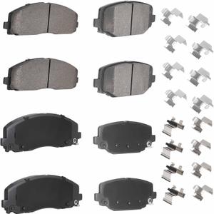Rear&Front Semi-Metallic Brake Pads Fit for Dodge Journey 2012-2020 for Volkswagen for Routan 2012 2014 Chrysler Town & Country 2012-2016-8pcs