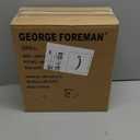 George Foreman 4Serving Removable Plate Electric Grill and Panini Press, George Tough NonStick Coating, Drip Tray Catches Grease, Black
