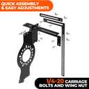 Wheel Fitment Tool, Offset Measuring Mockup Tool, 5 Lug Wheel Simulator for Fits 14-22" Rims, 8-14" Tire Widths, 2.5-11.5" Sidewalls, 3-12" Clearance