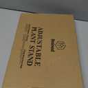 Plant Stand Indoor, Bamboo Plant Shelf, Adjustable Corner Plants Flower Holders Single Floor Plant Stand, Fits 8 to 12 Inches Pots,(Pot & Plant Not Included)(walnut)