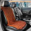 Natural Wood Beaded seat Covers,Cool Refreshing Back Massaging Comfort Cushion Mat,Summer Back Support Massage Breathable,Universal for Auto Car Truck