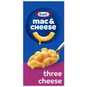Kraft Mac & Cheese, 1 Box, for Easy Dinner or Dinner Sides, Three Cheese with Mini-Shell Pasta, No Artificial Flavors, Preservatives or Dyes, 7.25 oz