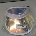 3 Pack Colored Sun Visor Hat Women Men Plastic Clear Visors Hats (White)