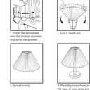 Small lampshades for table lamps, pleated, set of 2. Suitable for E27. 9"x6.2" Compatible with any interior. (Ivory)