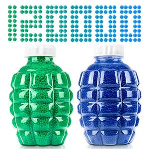 Gel Blaster Balls - 120000 Pcs 2 Pack 7-8 mm Ammo Compatible With Water Blasters Splatter Gall Orbez, for Ages 14+, Green & Blue