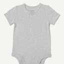 Amazon Essentials Unisex Babies' Short Sleeve Henley Bodysuit, Pack of 2