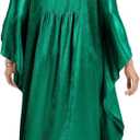 Bsubseach Women's Plus Size Kaftan Dresses Sparkly Glitter V Neck Swimsuit Coverup Beach Maxi Silky Caftans Loungewear (Green)