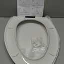Gerber Elongated Toilet Seat with Cover, Soft Close, No Slam, Quick & Easy Install, Heavy-Duty Plastic, Adjustable Fit for Standard Elongated Toilets, Durable & Fade-Resistant, White G0099213