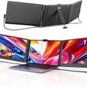 FEZOBR Laptop Screen Extender, 14'' FHD 1080P IPS Portable Monitor for Laptop, Triple Screen Extender Monitor Plug-Play for Mac/Windows/Chrome, Fit 13-17.3 Laptops