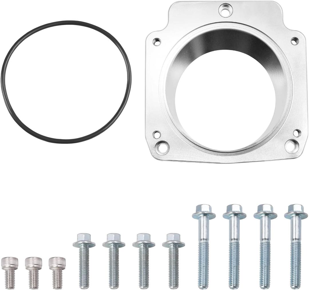 WMPHE LS Throttle Body Adapter 92mm Compatible with LS1 3 Bolt Intake Manifold to LS3 4 Bolt Replacement for 551513 LS6 LS LR4 LQ4 LS6 L59 LQ9 LM4 L33 LSX 4.8L 5.3L 5.7L 6.0L