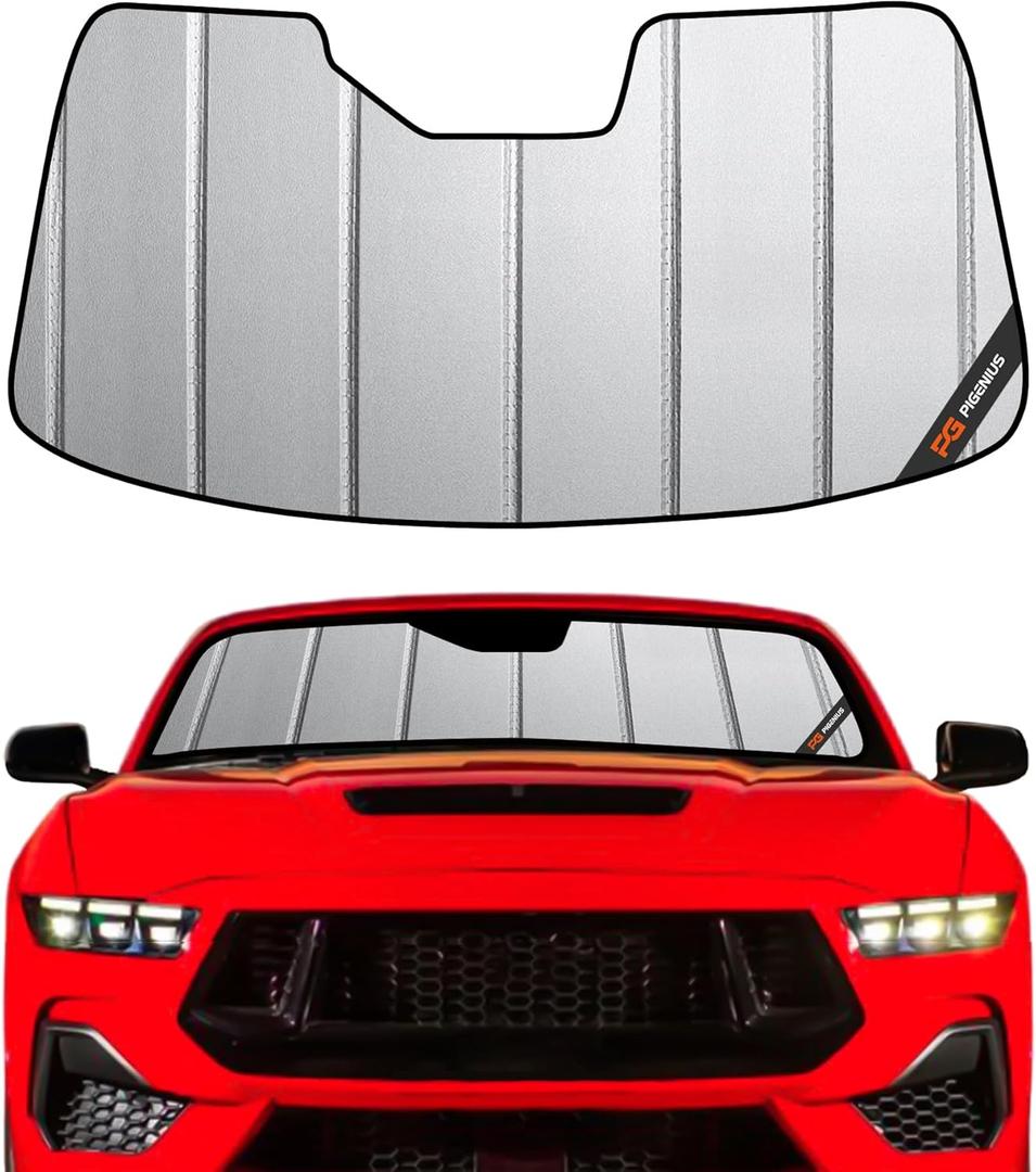 Windshield Sunshade for Ford Mustang 2024-2025 Front Window Sun Shade - Safeguard