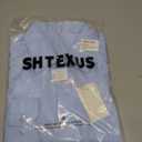 Shtexus Men's Long Sleeve Dress Shirt Button Down Wrinkle Free (Blue, L)