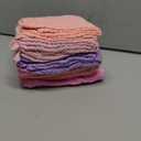 MOON PARK Baby Washcloths, 12 Pack - 12x12 Inches, Small Burp Cloths and Baby Wipes - 100% Cotton Muslin Ultra Soft for Newborn, Infant and Toddlers - Pink, Purple and Sakura Series