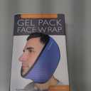 LotFancy Face Ice Pack Wrap for TMJ, Wisdom Teeth, with 4 Reusable Hot Cold Therapy Gel Packs, Pain Relief for Head, Oral and Facial Surgery, Dental Implants, Blue
