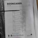 Rolanstar Bookshelf 5 Tier with 4 Hooks, Reversible Corner Bookshelf, 65" Industrial Wooden Bookcase with Open Shelves and Metal Frame for Living Room, Bedroom, Home Office, Rustic Brown