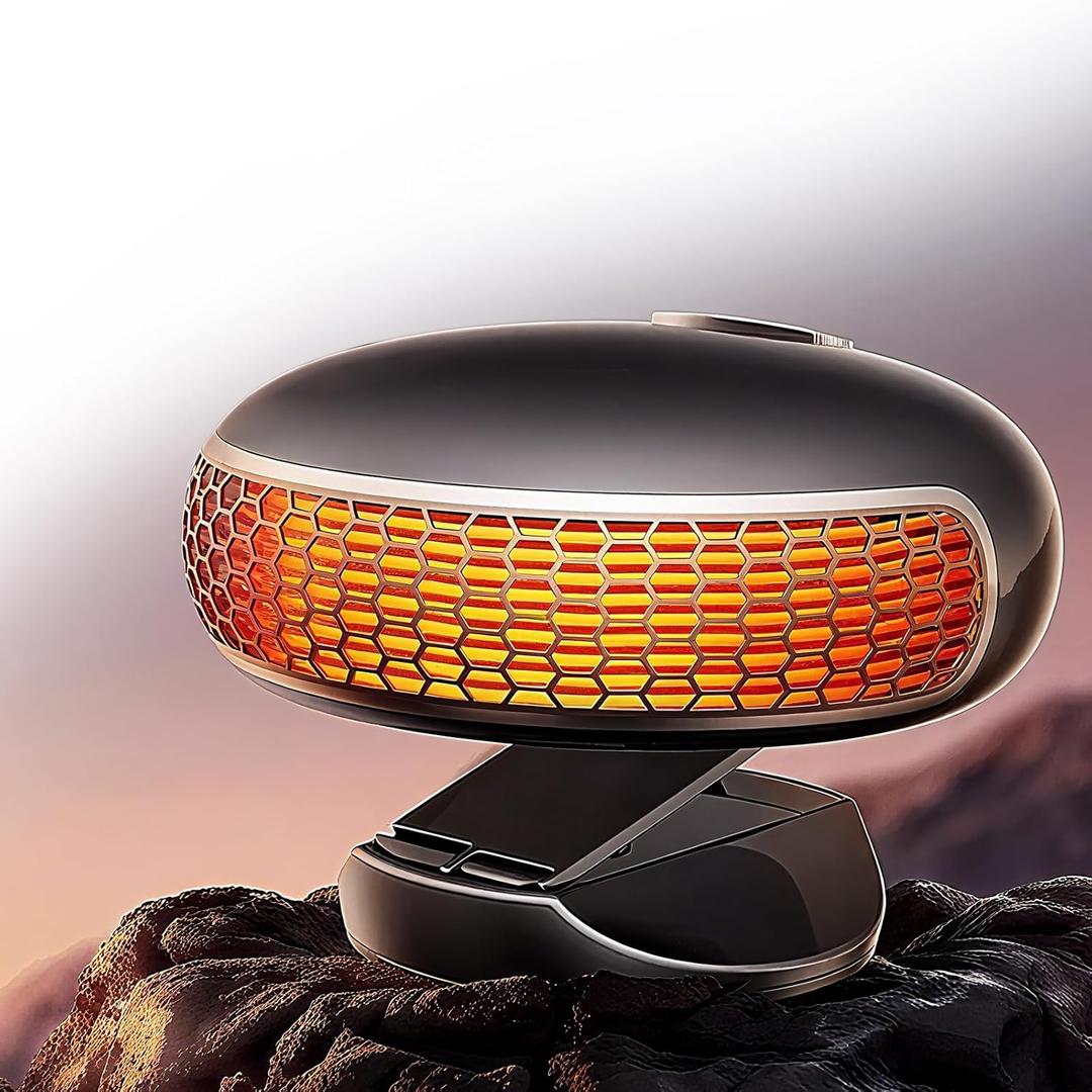 Car Heater 12V Dual Heat & Cool, 150W Portable Car Heater Fan with 360 Rotatable Base, Quick Defrosting & Demisting for Windshield, Universal for Truck/SUV/Car