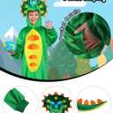 ROC PARTY Kids Animal Costume Dress Up - Unisex Dress-Up Outfit for Halloween, Cosplay & Parties for Boys & Girls 4-12 Years (Large ( 8-10 Years ), Green Triceratop)