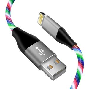 LED iPhone Light up Charger Cable, | Apple MFi Certified | USB A to Lightning Fast Charging Cord Compatible with iPhone 13 Pro Max 12 Mini 11 X XS XR 8 7P 6S iPad iPod Touch More (Multicolored, 6 FT)