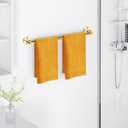 MGahyi Towel Racks for Bathroom-Adjustable Towel Holder(13.18inch-24inch) Sturdy and Rustproof Towel Bar Wall Mounted, Single Towel Bar Rod for Bathroom Accessories (Gold, 2Pcs-Towel Bar)