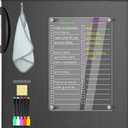 Acrylic Magnetic Dry Erase Board for Fridge, 12"X8" Clear Magnetic to Do List White Board, Acrylic Dry Erase to Do List for Refrigerator, Magnet Whiteboard with 5 Markers