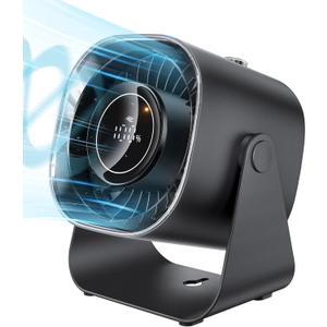 Desk Fan,Quiet Portable Fan,5000mAh Air Circulator Fan with 100 Speeds 220 Adjustable Tilt,Digital Display Small Table Fans for Bedroom,Office, Kitchen,Travel Camping Black