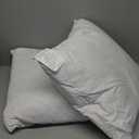 18x18 Decorative Throw Pillow Inserts-Down Feather Pillow Inserts-Square-Cotton Fabric-Set of 2-White.