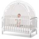 Crib Tent - Crib Net to Keep Baby in, Stop Baby from Climbing Out of Crib, Pop Up Crib Tent with Durable Breathable Net Double Zipper Strong Rods Installation Convenience (Large, White)