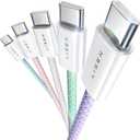 LISEN for iPhone 15 Charger Cord, 60W USB C Cable 5 Pack[3.3+3.3+6.6+6.6+10FT] USB C to USB C Cable Charger Cord Type C for iPhone 15 Pro/15 Plus/15 Pro Max iPad Pro 2024 Mini Pro Air MacBook