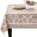 Maison d' Hermine Table Cloth Square Table 100% Cotton 54 x 54 Inches Fall Tablecloth Reusable Everyday Use for Thanksgiving Christmas Decorations Dining Farmhouse Party (Allure)