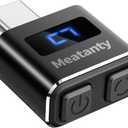 Meatanty Metal USB-C Tiny Mouse Jiggler, Mouse Mover Undetectable, Automatic Shaker with Separate Mode and ON/Off Buttons, Mouse Moving Device LED Screen, Wiggler Giggler Keep Computer/PC/Laptop Awake