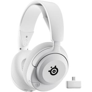 SteelSeries Arctis Nova 5 Wireless Multi-System Gaming Headset  White  Neodymium Magnetic Drivers  100+ Audio Presets  60 HR Battery  2.4GHz or BT  Gen2.X Mic  PC, PS5, PS4, Switch, Mobile