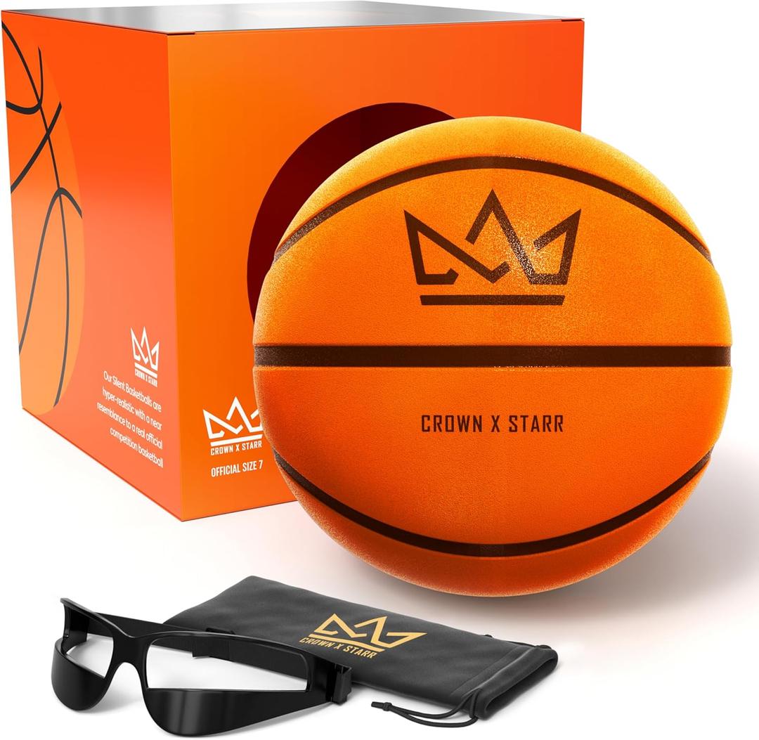 Silent Basketball Size 7 (29.5) | 450g Quiet Basketball Dribbling Indoor Soundless Ball  Deep Grooved, Realistic Bounce Feel, Never Compressed