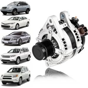 12V 100A Alternator FIT Lexus RX350 20072009, Toyota Avalon 20052015, Camry 20072016, Highlander, RAV4  Replace OE# 104210-2070, 27060-31080, 11136