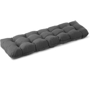 Outdoor Bench Cushion, 48x18x5 Inch, Waterproof Bench Cushion for Outdoor/Indoor Furniture, Tufted Patio Bench Seat Cushion, Fade Resistant Outdoor Cushions for Porch Swing Couch, Dark Grey