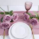 LVEFIT 12pcs Artificial Rose Flower Mauve Rose Flower with Long Stem Silk Roses Bouquet for Wedding Bridal Shower Party Home Decoration
