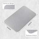 Stone Bath Mat, 2 Pack Diatomaceous Earth Shower Mat, Non-Slip Super Absorbent Quick Drying Bathroom Floor Mat, 24x15, Light Grey