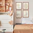 AEHIE Spring Floral Cross Easter Christian Wall Art Poster Prints for Home Living Room Bedroom Decor, He is Risen, Easter Egg Rabbit Bunny Floral Decorations Prints Wall Art Unframed 4pcs 8x10in, Spring Sale