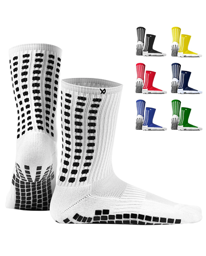 Lux Dual Grip Socks - Soccer Grip Socks for Men and Women. GripArray Performance & Comfort