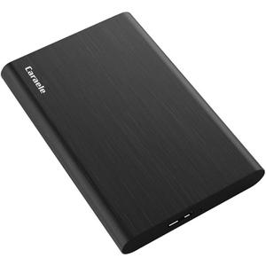 Caraele 500GB Ultra Slim Portable External Hard Drive USB3.0 HDD Storage Compatible for PC, Desktop, Laptop, MacBook, Chromebook, Xbox One, Xbox 360, PS4 (Black)