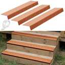 36 x 3 Inch Long Aluminum Edge Protector, 3 Pack 1'' x 3'' x 12'' Each Pre Cut Stair Nosing Trim for Stairs, Narrow Window Sill, Kitchen Counter with Nano Grip Tape, Easy Peel & Stick(Textured,Copper)