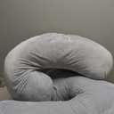 Momcozy Pregnancy Pillows for Sleeping, U Shaped Full Body Maternity Pillow with Removable Cover - Support for Back, Legs, Belly, HIPS for Pregnant Women, 57 Inch Pregnancy Pillow for Women, Grey