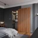 48inch Concealed Sliding Barn Door Hardware with Soft Close Mechanism, Wall Mount System, Fit MIN Opening Width 40in, Invisible Floor Track, Aluminum(Door is not Included)