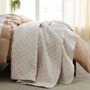 Bedsure Quilts King Size - Lightweight Bedspreads King Size with Basket Weave Pattern, Soft Quilt Bedding Set, Beige Comforter Set Coverlet for All Seasons with 2 Pillow Shams (106" x 96") | Skin-Friendly Soft, All-Season Comfort, Breathable, Lightweight, Machine Washable