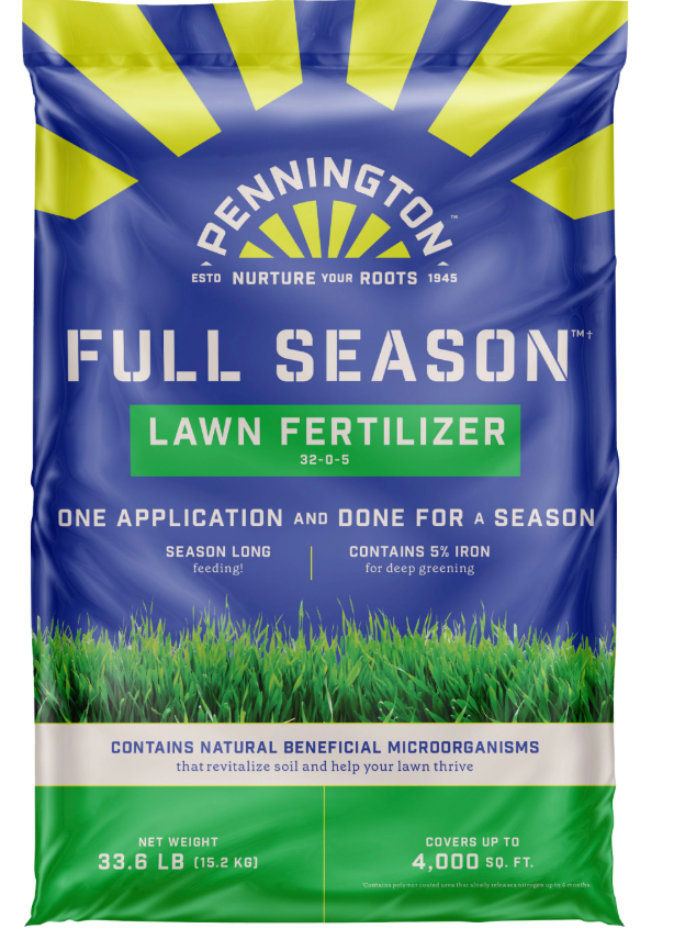 Pennington Full Season 14.4-lb 4000-sq ft 25-0-8 Weed Feed Fertilizer in the Lawn