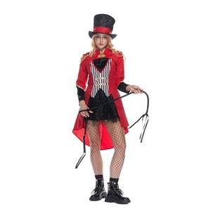 EraSpooky Sexy Women's Ringmaster Costume Adult Halloween Circus Ring Leader Dress Outfits, M
