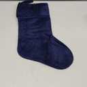 20 Inch Christmas Stocking Navy Blue Personalized Hanging Stockings Classic Christmas Stockings Soft Faux Fur Fireplace Xmas Stocking for New Year Party Decorations Family Holiday Party Supplies