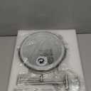 GREENFROM Rechargeable Wall Mounted Makeup Mirror Brushed Nickel, 8.5'' Magnifying Mirror with Lights Double-Sided 1X/10X 360 Rotation Extension Bathroom Shaving Mirror with Foldable Arm