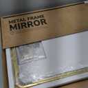 Keonjinn Gold Bathroom Mirrors for Wall 20 x 30 Inch Rounded Rectangle Gold Vanity Mirror, Brushed Brass Mirror with Metal Frame, HD Tempered Glass, Decorative Farmhouse Mirror(Horizontal/Vertical)