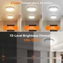 Rechargeable Motion Sensor Ceiling Light Indoor Outdoor w/Remote, 7.08 Inch Battery Operated Flush Mount Ceiling Light 3000K 4000K 6000K 400LM Dimmable for Closet Hallway Laundry Stairs (2)