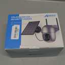 ANRAN 5MP Security Cameras Wireless Outdoor, Solar Camera Wireless with 360° View for Home Surveillance, WiFi Camera with Spotlights, PIR Detection, Color Night Vision, Siren Alarm, Q1 Max Grey